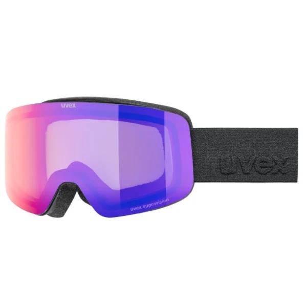 Mască schi Uvex Pwdr FM black matt dl/ruby-clear