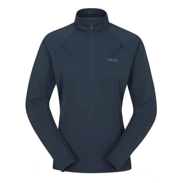 Tricou termic Rab Pulse LS Zip Wmn tempest blue (Mărime: M) Tricou termic Rab Pulse LS Zip Wmn tempest blue (Mărime: M)