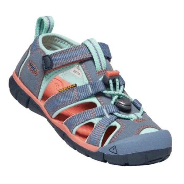 Сандалии Keen Seacamp II CNX JR (Размер обуви: 32/33; Цвет: flint stone-ocean wave) Сандалии Keen Seacamp II CNX JR (Размер обуви: 32/33; Цвет: flint stone-ocean wave)