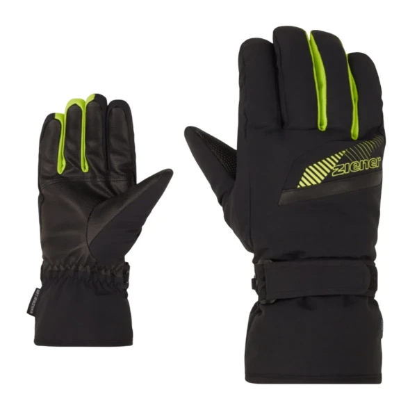 Перчатки Ziener Gordanus black lime (Размер перчаток: 9) Перчатки Ziener Gordanus black lime (Размер перчаток: 9)