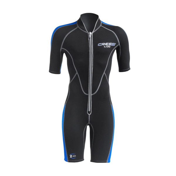 Costum de neopren pentru bărbați Cressi-Sub Lido Shorty Wetsuit black/blue 2mm (Mărime: M)