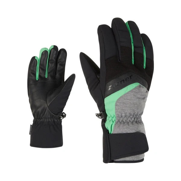 Mănuși schi Ziener Gabino dark melange pale green (Mărime mănuși: 9) Mănuși schi Ziener Gabino dark melange pale green (Mărime mănuși: 9)