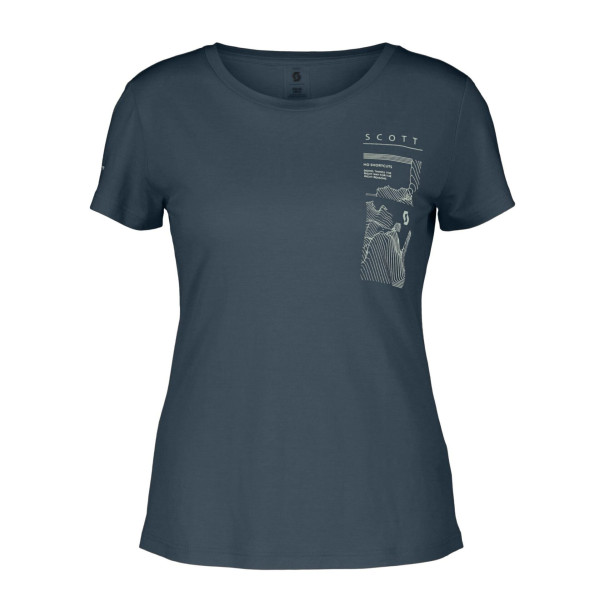 Tricou Scott Defined Merino Graphic SS Wmn metal blue (Mărime: M) Tricou Scott Defined Merino Graphic SS Wmn metal blue (Mărime: M)