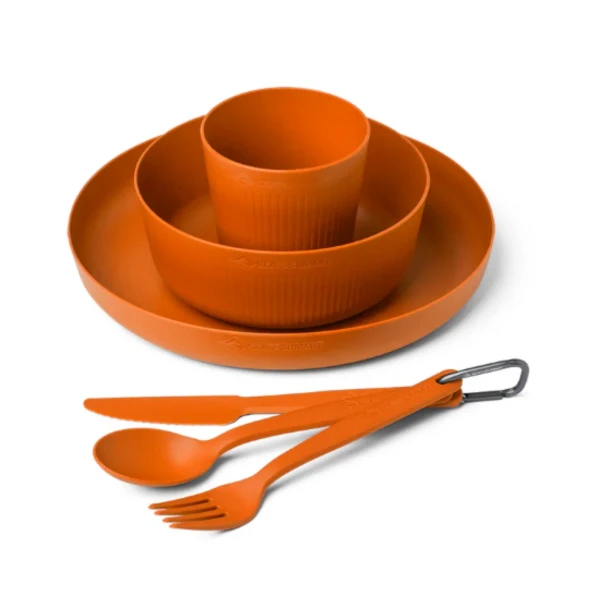 Set de vesela STS Camp Dinnerware Set Mesh Sack 6 pcs (Culoare: orange) Set de vesela STS Camp Dinnerware Set Mesh Sack 6 pcs (Culoare: orange)