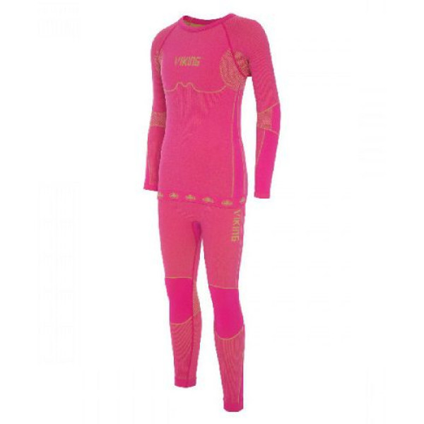Set de lenjerie termică Viking Riko Pink (Mărime îmbrăcăminte copii: 140)