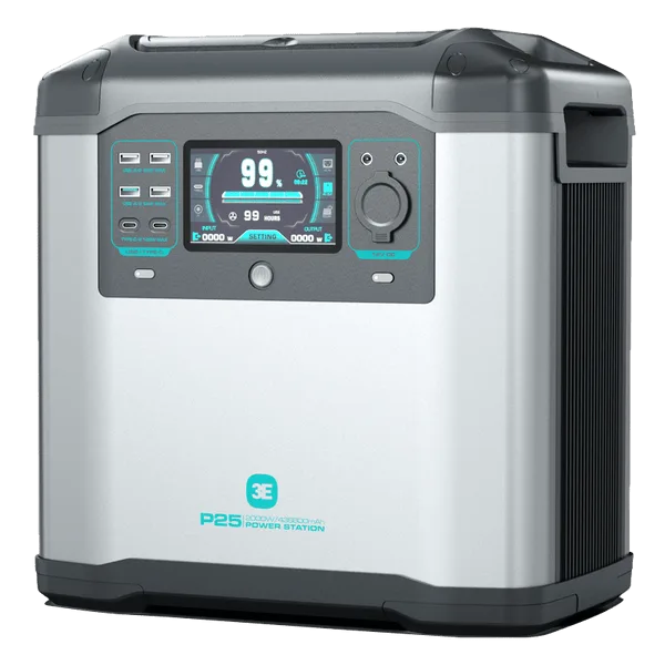 Stație electrică portativă 3E P25 — 2000W / 1573Wh Stație electrică portativă 3E P25 — 2000W / 1573Wh
