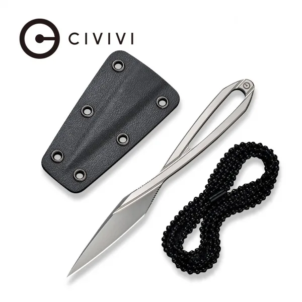 Нож с фиксированным клинком, CIVIVI, D-Art C21001-1, D2, компактный, кидекс-чехол