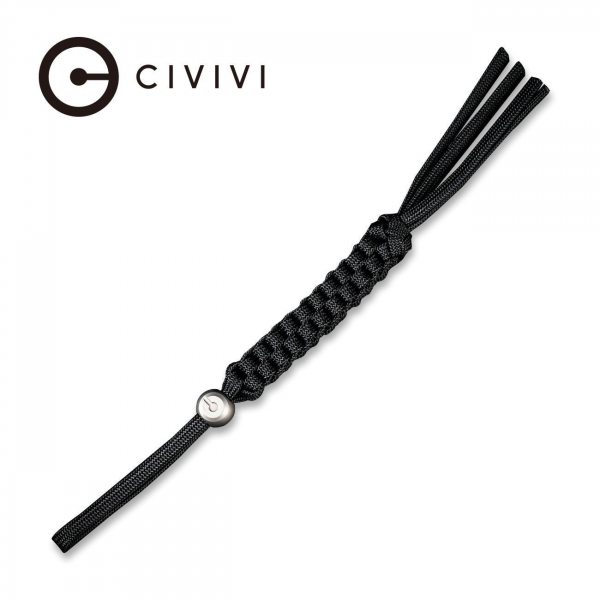 Accesoriu paracord, CIVIVI, Sphere CA-09B, mărgea titan, fir nylon negru