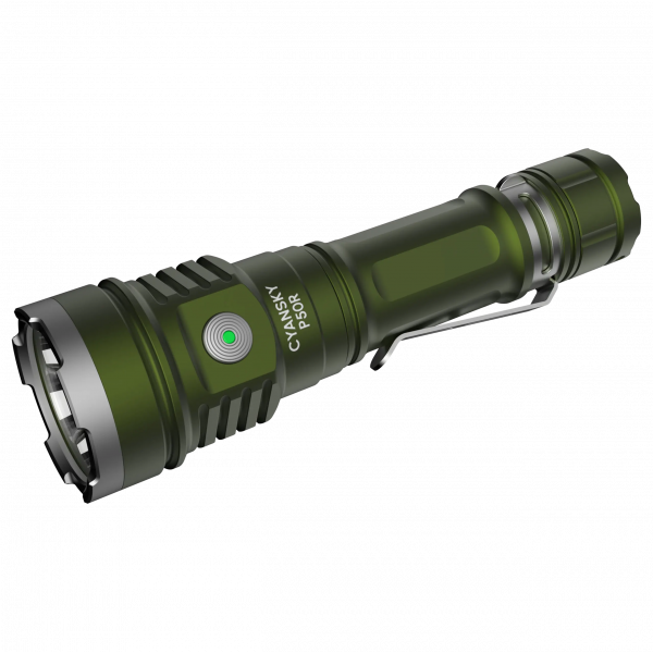 Cyansky P50R LED Flashlight Green（21700*4000mAh Power cell）