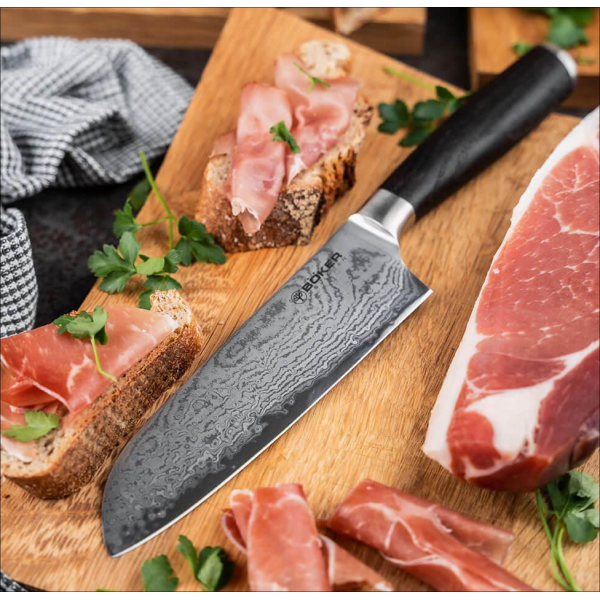 Нож шеф-повара сантоку BO-130952DAM Boker Santoku Damascus Knife Нож шеф-повара сантоку BO-130952DAM Boker Santoku Damascus Knife