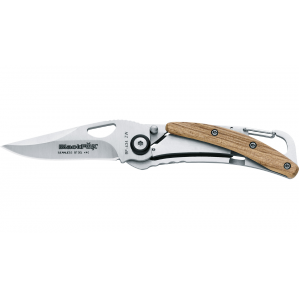 Cuțit EDC pliabil BlackFox BF-434 ZW, lamă Drop-Point din oțel AISI 440A (HRC 55–57), acoperire satinată Satinato, lungime lamă ~60 mm, grosime 2 mm; mâner