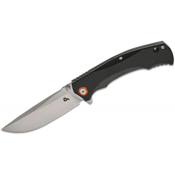 Cuțit EDC pliabil BlackFox Spectrum BF 782 SAU, lamă Drop-Point din oțel D2 (HRC 59–61) cu finisaj satinat Satinato (~95 mm), mâner G10 negru cu căptușeli