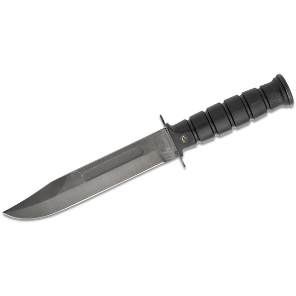 Тактический фиксированный нож Military 691/18 FOX Military, клинок из углеродистой стали C70 с покрытием Black Idroglider (HRC 55–57), длина клинка ~185 мм (≈7 Тактический фиксированный нож Military 691/18 FOX Military, клинок из углеродистой стали C70 с покрытием Black Idroglider (HRC 55–57), длина клинка ~185 мм (≈7