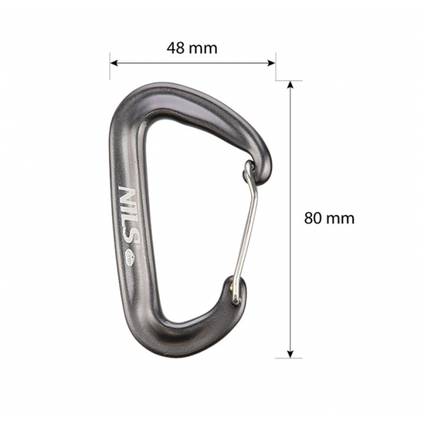 NC1707 Abisal GRAY CARABINER 12 KN NILS CAMP NC1707 Abisal GRAY CARABINER 12 KN NILS CAMP
