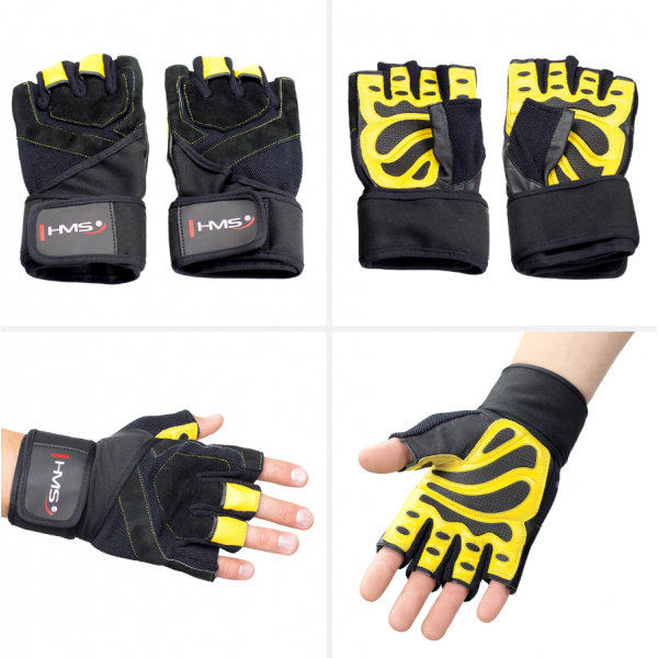 RST01 Abisal SIZE M MEN'S FITNESS GLOVES HMS (black - yellow)