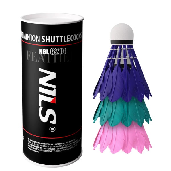 Воланчики для бадминтона NBL6213 Abisal FEATHERS SHUTTLECOCKS MULTICOLOR 3 PCS. NILS Воланчики для бадминтона NBL6213 Abisal FEATHERS SHUTTLECOCKS MULTICOLOR 3 PCS. NILS