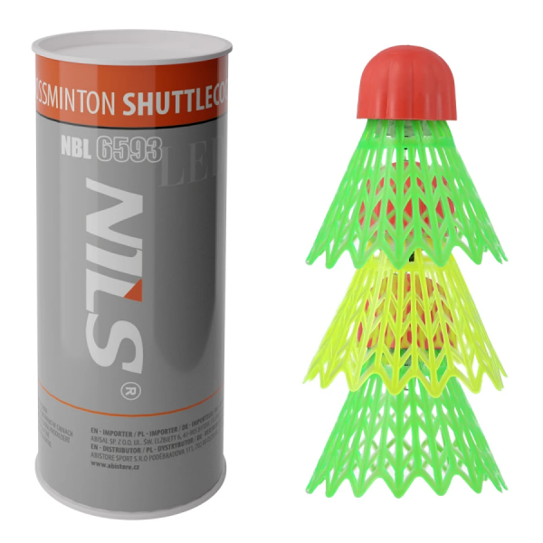 Воланчики для бадминтона NBL6593 Abisal CROSSMINTON NYLON SHUTTLECOCKS LED 3 PCS. NILS