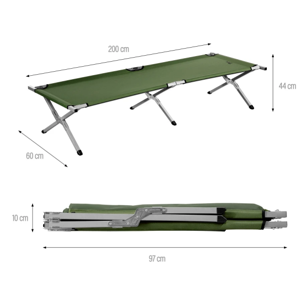 Pat pliant de camping NC2756 Abisal FOLDABLE CAMP BED GREEN 200 CM NILS CAMP Pat pliant de camping NC2756 Abisal FOLDABLE CAMP BED GREEN 200 CM NILS CAMP