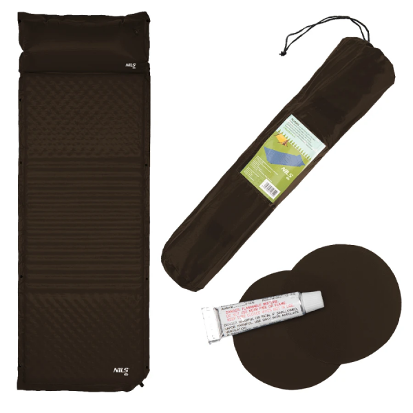 Самонадувающийся коврик NC4001 Abisal BLACK SELF-INFLATING MAT NILS CAMP Самонадувающийся коврик NC4001 Abisal BLACK SELF-INFLATING MAT NILS CAMP