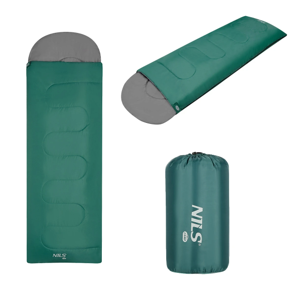 NC2105 Abisal GREEN-GRAY SLEEPING BAG SIZE M NILS CAMP