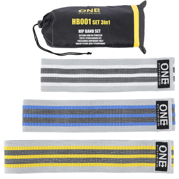 3*1 Сет Лента-Эспандер для бедра HB001 SET 3w1 HIP BAND SET ONE FITNESS 3*1 Сет Лента-Эспандер для бедра HB001 SET 3w1 HIP BAND SET ONE FITNESS