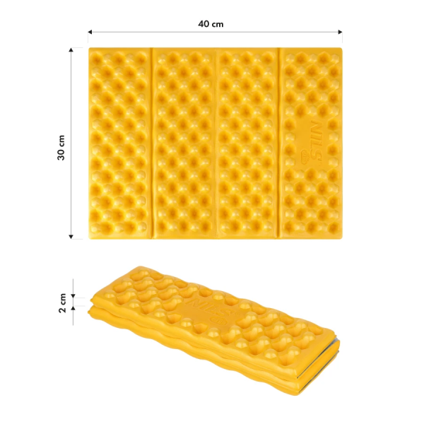 Covor de camping NC17105 cu suport de aluminiu +IXPE 40 cm, galben NILS CAMP