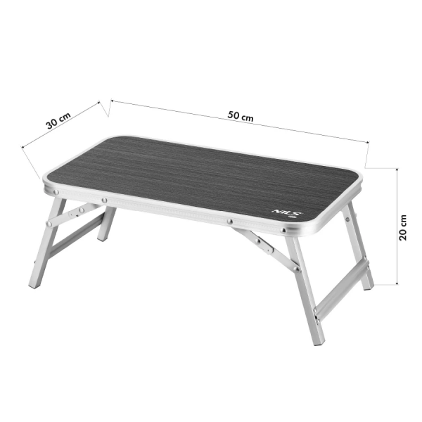 Masă turistică pliabilă mică NC3403 TOURIST FOLDING TABLE LOW 50x30x20 CM GREY NILS CAMP