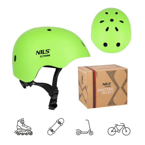 Шлем для роликов MT301 Abisal GREEN SIZE XS (48-52cm) HELMET NILS EXTREME Шлем для роликов MT301 Abisal GREEN SIZE XS (48-52cm) HELMET NILS EXTREME