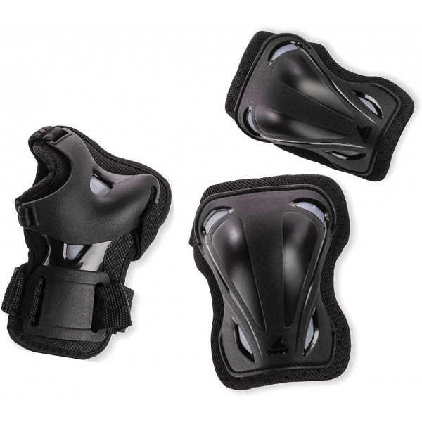 069P0200741 Rollerblade SKATE GEAR JUNIOR 3 PACK BLACK XXXS