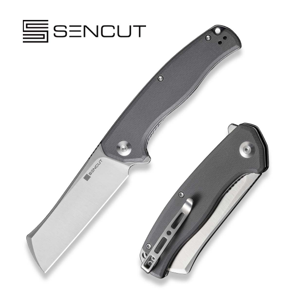Cuțit flipper, SENCUT, Traxler S20057C-3, lamă 9Cr18MoV 3.49 inch, mâner G10, liner lock