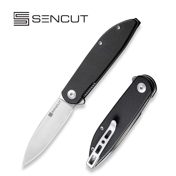 Флиппер-нож, SENCUT, Bocll II S22019-1, сталь D2 2.96 дюйма, рукоять G10, лайнер-лок