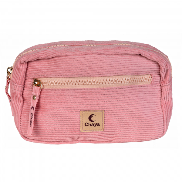 Geantă borsetă, Chaya, 810699, corduroy roz, 22x12x7cm, protecție RFID, volum 1,9L