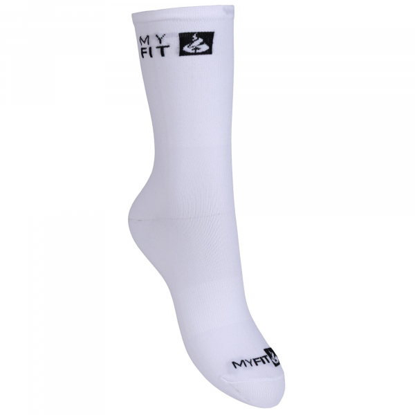 Роллерские носки, MYFIT, Slipin Nylon 908485, (40-43), белые, ультратонкие, для катания и велоспорта