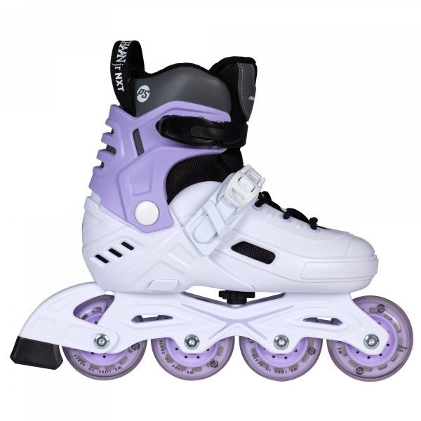 Детские роликовые коньки, Powerslide, Khaan Junior NXT 940701, 39-42 регулируемые по 4 размерам, колёса 85A, рама полипропилен, расширяемый лайнер EVA