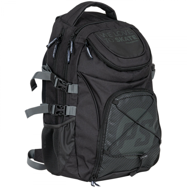 907087 WeLoveToSkate Backpack Black Powerslide