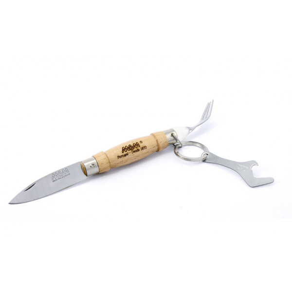 Нож 2023 MAM POCKET KNIFE WITH FORK AND BOTTLE TOP REMOVER