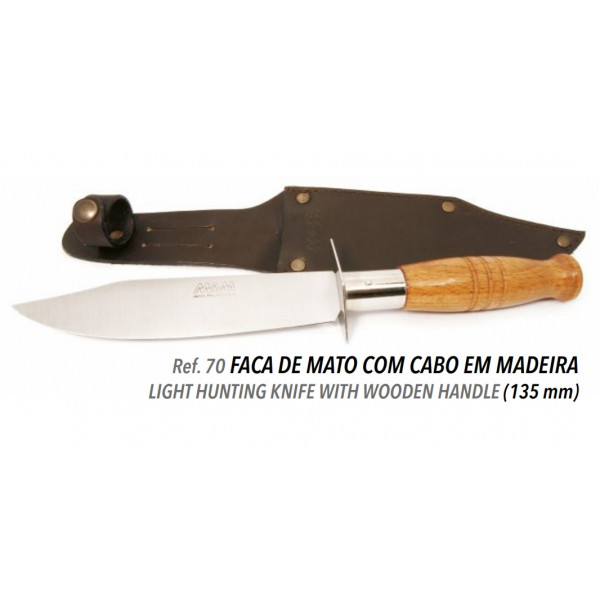 Нож 70 MAM LIGHT HUNTING KNIFE WITH WOOD HANDLE AND LEATHER CASE Нож 70 MAM LIGHT HUNTING KNIFE WITH WOOD HANDLE AND LEATHER CASE