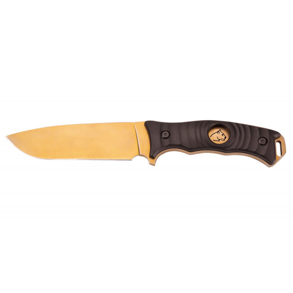 Cuțit PUMA TEC belt knife, titanium coating, gold color