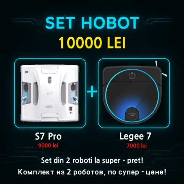 2 roboți de curățare – R3 Ultrasonic, S7 PRO, Legee D7 și Legee 7