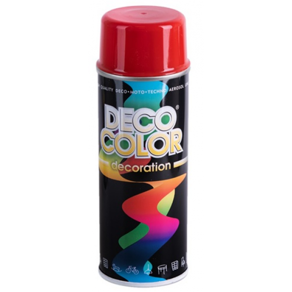 Спрей Deco Color краска Decoration RAL 3000 красный 400ml