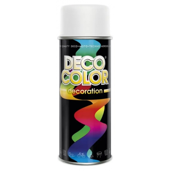 Спрей Deco Color краска Decoration Ral 9010 белый мат 400ml