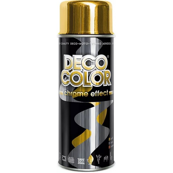 Spray Deco Color vopsea Chrome Effect auriu 400ml Spray Deco Color vopsea Chrome Effect auriu 400ml