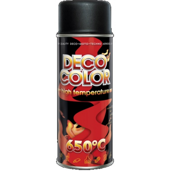 Спрей Deco Color краска High Temperature 650C чёрный 400ml