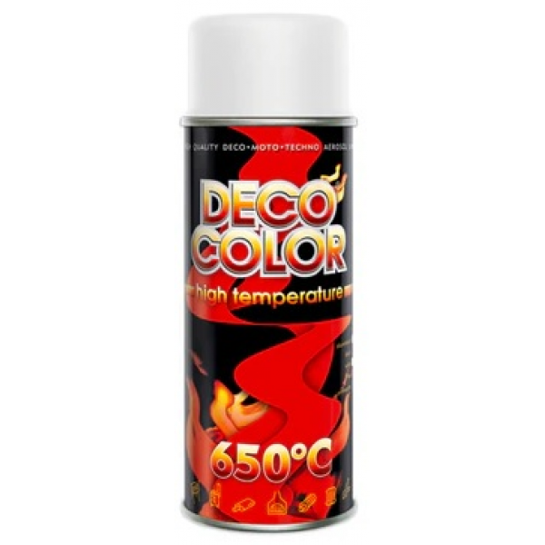 Спрей Deco Color краска High Temperature 650C белый 400ml
