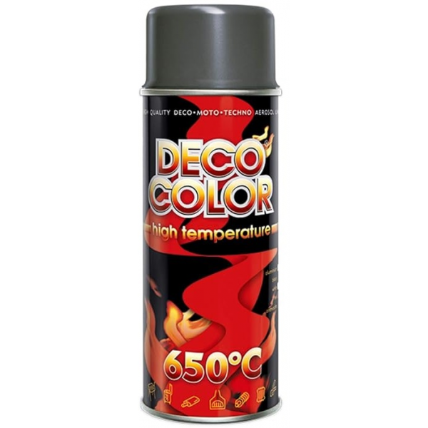 Spray Deco Color vopsea High Temperature 650C anthracit 400ml Spray Deco Color vopsea High Temperature 650C anthracit 400ml