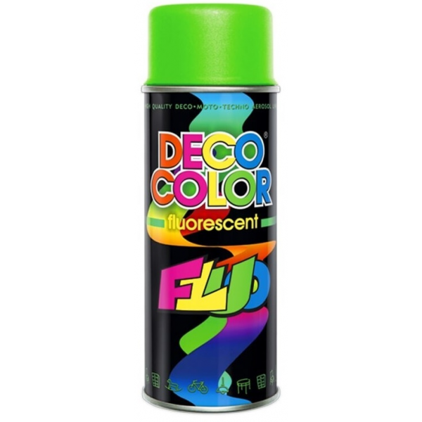 Spray Deco Color vopsea Fluorescent verde 400ml Spray Deco Color vopsea Fluorescent verde 400ml