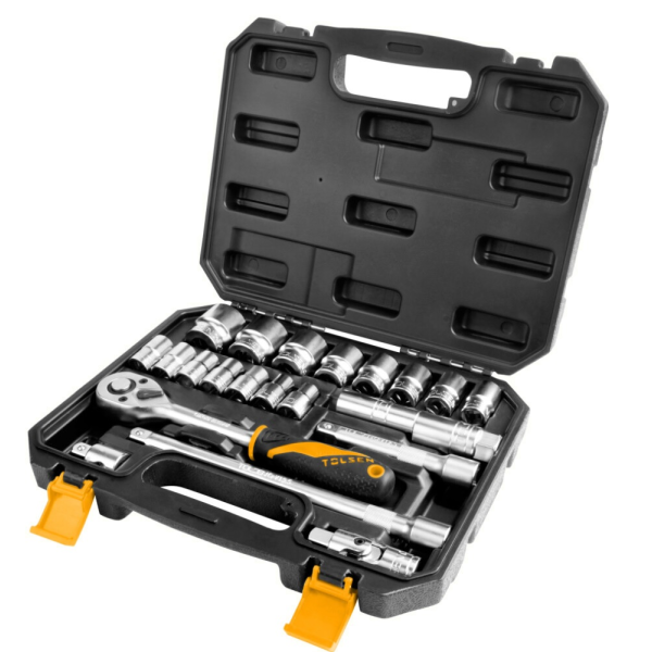 Set de 22 chei tubulare 1/2 Industrial Tolsen Set de 22 chei tubulare 1/2 Industrial Tolsen