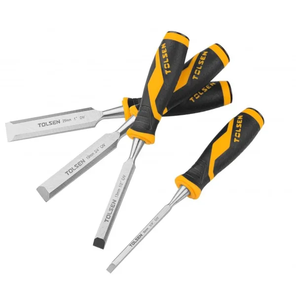 Set 4 dalti pentru lemn 6/13/19/25mm Industrial Tolsen Set 4 dalti pentru lemn 6/13/19/25mm Industrial Tolsen