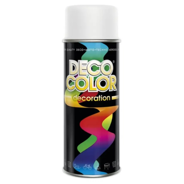 Spray Deco Color vopsea Decoration Ral 9010 alb mat 400ml Spray Deco Color vopsea Decoration Ral 9010 alb mat 400ml