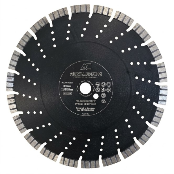 Disc diamantat p/u beton FX-580 segm 17mm 350x25.4